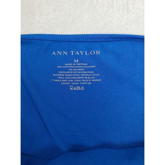 Ann Taylor Y2K women's lace dot tank blue Size Medium lagenlook layers - Picture 4 of 4